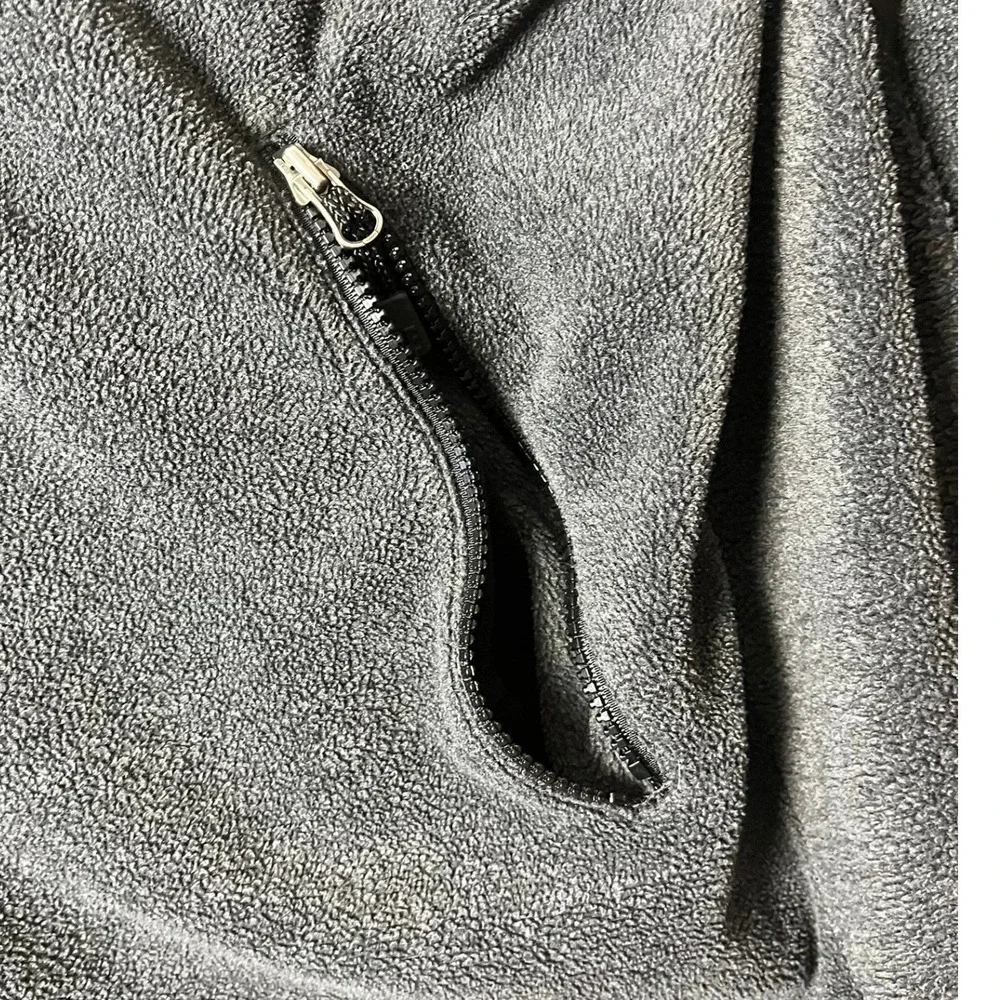 American Eagle Jacket Mens XL Performance Black Grey Fleece Full Zip Mock Neck